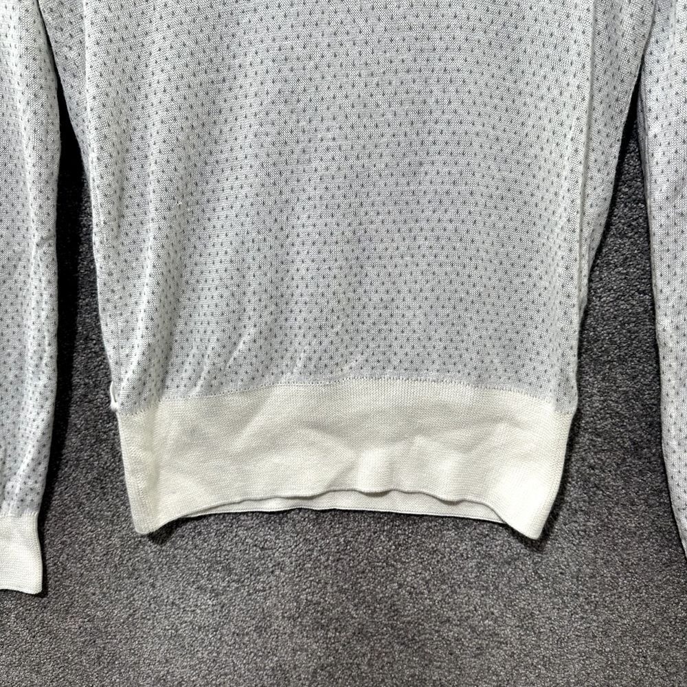 Garnet Hill Tendu Cotton Sweater Women XS Dot Print Pima Cotton Relaxed V Neck - Picture 11 of 13